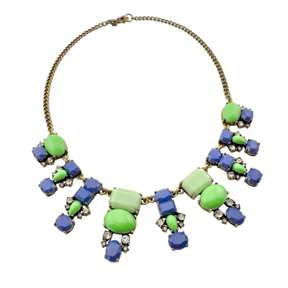 J. Crew Necklace in Green and Blue